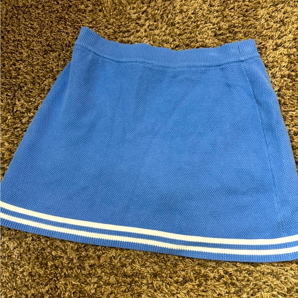 ALO Yoga tennis club sweater knit skirt knit crystal clear blue ✨ white large - Picture 3 of 8